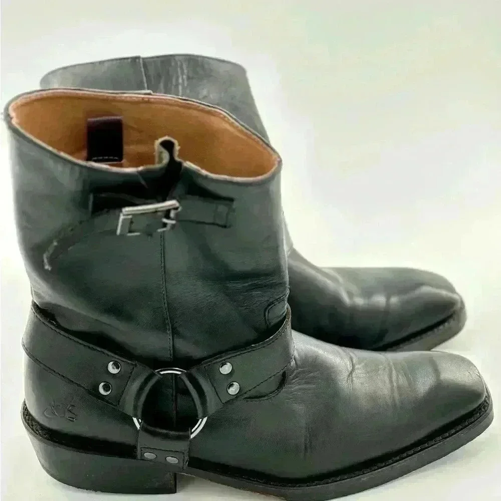 John Fluevog Original Men’s Black Leather Boots in size 9M - Picture 3 of 17